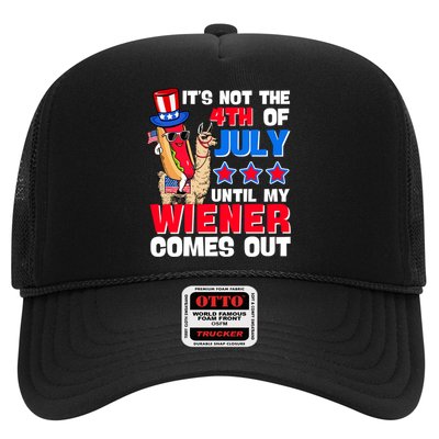ItS Not 4th Of July Until My Wiener Comes Out Hotdog Llama Gift Hat