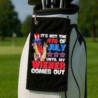 ItS Not 4th Of July Until My Wiener Comes Out Hotdog Llama Gift Golf Towel