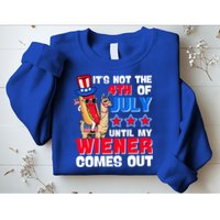ItS Not 4th Of July Until My Wiener Comes Out Hotdog Llama Gift Sweatshirt