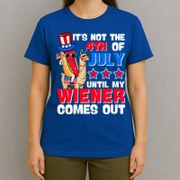 ItS Not 4th Of July Until My Wiener Comes Out Hotdog Llama Gift T-Shirt