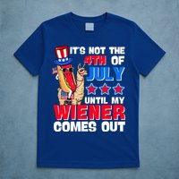 ItS Not 4th Of July Until My Wiener Comes Out Hotdog Llama Gift T-Shirt