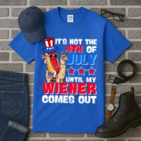 ItS Not 4th Of July Until My Wiener Comes Out Hotdog Llama Gift Tall T-Shirt
