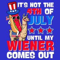 ItS Not 4th Of July Until My Wiener Comes Out Hotdog Llama Gift 16 in Basic Backpack