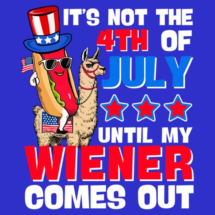 ItS Not 4th Of July Until My Wiener Comes Out Hotdog Llama Gift 16 in Basic Backpack