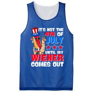 ItS Not 4th Of July Until My Wiener Comes Out Hotdog Llama Gift Mesh Reversible Basketball Jersey Tank