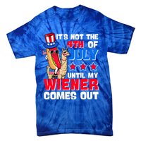 ItS Not 4th Of July Until My Wiener Comes Out Hotdog Llama Gift Tie-Dye T-Shirt