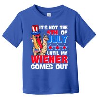 ItS Not 4th Of July Until My Wiener Comes Out Hotdog Llama Gift Toddler T-Shirt