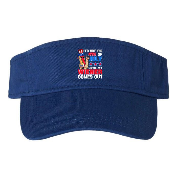 ItS Not 4th Of July Until My Wiener Comes Out Hotdog Llama Gift Visor