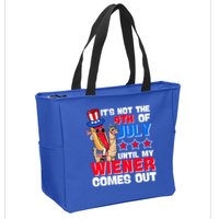 ItS Not 4th Of July Until My Wiener Comes Out Hotdog Llama Gift Zip Tote Bag