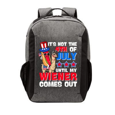 ItS Not 4th Of July Until My Wiener Comes Out Hotdog Llama Gift Vector Backpack