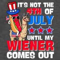 ItS Not 4th Of July Until My Wiener Comes Out Hotdog Llama Gift Vector Backpack