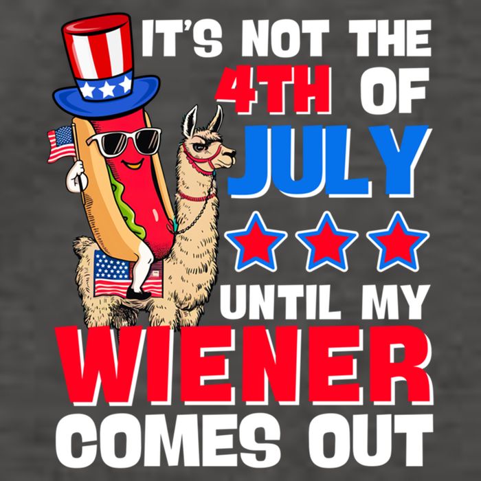 ItS Not 4th Of July Until My Wiener Comes Out Hotdog Llama Gift Vector Backpack