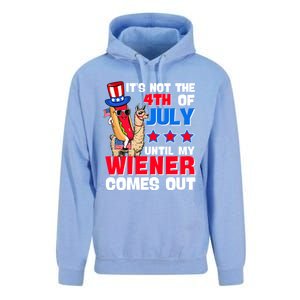 ItS Not 4th Of July Until My Wiener Comes Out Hotdog Llama Gift Unisex Surf Hoodie