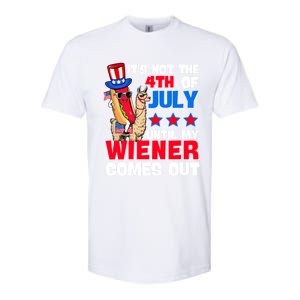 ItS Not 4th Of July Until My Wiener Comes Out Hotdog Llama Gift Softstyle CVC T-Shirt