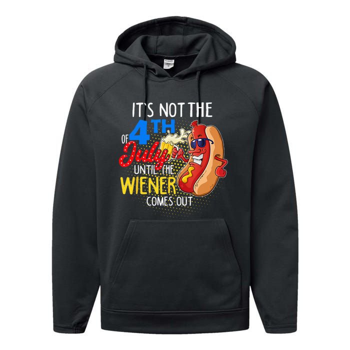 It's Not 4th Of July Until My Weiner Comes Out Funny Party Performance Fleece Hoodie