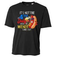 It's Not 4th Of July Until My Weiner Comes Out Funny Party Cooling Performance Crew T-Shirt