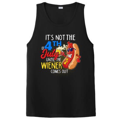 It's Not 4th Of July Until My Weiner Comes Out Funny Party PosiCharge Competitor Tank