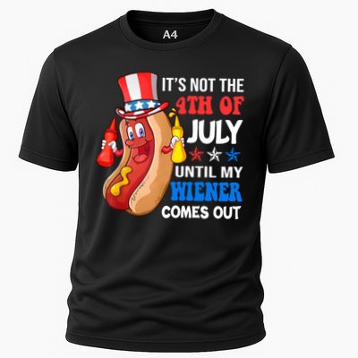 Its Not 4th Of July Until My Wiener Comes Out Funny HotDog Performance Shirt