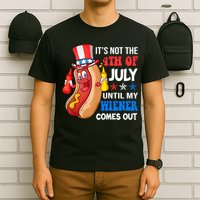 Its Not 4th Of July Until My Wiener Comes Out Funny HotDog T-Shirt