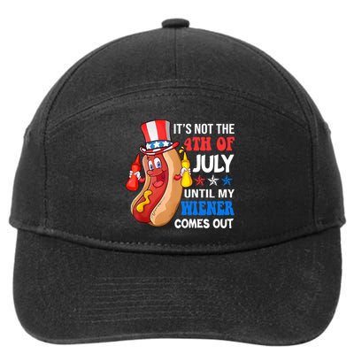 Its Not 4th Of July Until My Wiener Comes Out Funny HotDog 7-Panel Snapback Hat