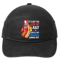 Its Not 4th Of July Until My Wiener Comes Out Funny HotDog 7-Panel Snapback Hat