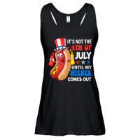 Its Not 4th Of July Until My Wiener Comes Out Funny HotDog Ladies Essential Flowy Tank