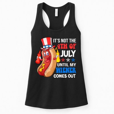 Its Not 4th Of July Until My Wiener Comes Out Funny HotDog Womens Tank Top