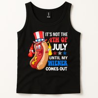 Its Not 4th Of July Until My Wiener Comes Out Funny HotDog Tank Top