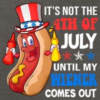 Its Not 4th Of July Until My Wiener Comes Out Funny HotDog Cotton Canvas Backpack