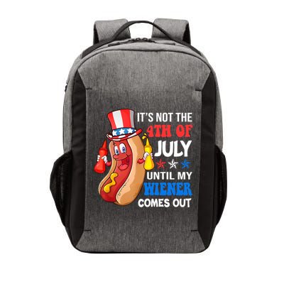 Its Not 4th Of July Until My Wiener Comes Out Funny HotDog Vector Backpack