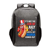 Its Not 4th Of July Until My Wiener Comes Out Funny HotDog Vector Backpack