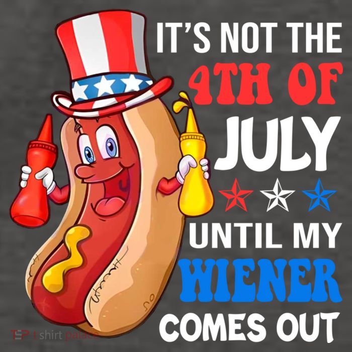 Its Not 4th Of July Until My Wiener Comes Out Funny HotDog Vector Backpack