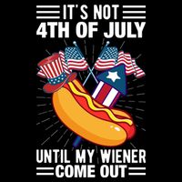 Its Not 4th Of July Until My Wiener Comes Out Funny HotDog Drawstring Bag