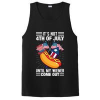 Its Not 4th Of July Until My Wiener Comes Out Funny HotDog PosiCharge Competitor Tank