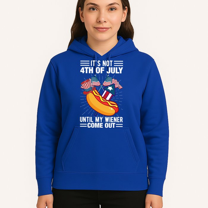 Its Not 4th Of July Until My Wiener Comes Out Funny HotDog Hoodie