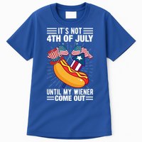 Its Not 4th Of July Until My Wiener Comes Out Funny HotDog Tall T-Shirt