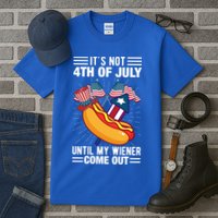 Its Not 4th Of July Until My Wiener Comes Out Funny HotDog Tall T-Shirt