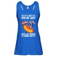 Its Not 4th Of July Until My Wiener Comes Out Funny HotDog Ladies Essential Flowy Tank