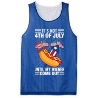 Its Not 4th Of July Until My Wiener Comes Out Funny HotDog Mesh Reversible Basketball Jersey Tank