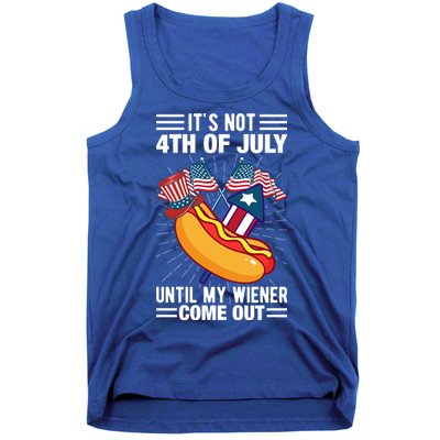Its Not 4th Of July Until My Wiener Comes Out Funny HotDog Tank Top