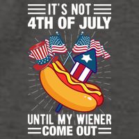 Its Not 4th Of July Until My Wiener Comes Out Funny HotDog Vector Backpack