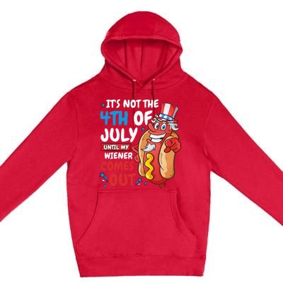 Its Not 4th Of July Until My Wiener Comes Out Premium Pullover Hoodie