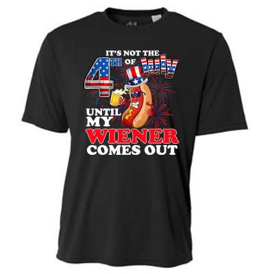 Its Not 4th Of July Until My Weiner Comes Out Cooling Performance Crew T-Shirt