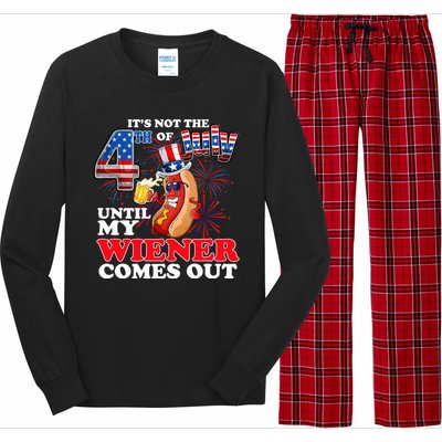 Its Not 4th Of July Until My Weiner Comes Out Long Sleeve Pajama Set