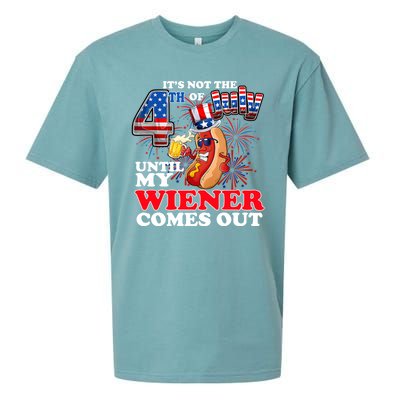 Its Not 4th Of July Until My Weiner Comes Out Sueded Cloud Jersey T-Shirt