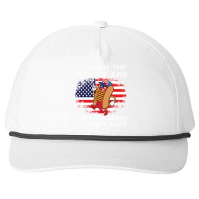 Its Not 4th Of July Until My Weiner Comes Out Snapback Five-Panel Rope Hat