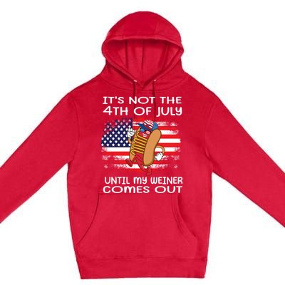 Its Not 4th Of July Until My Weiner Comes Out Premium Pullover Hoodie