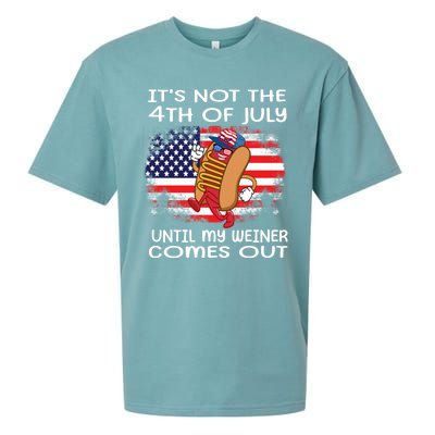 Its Not 4th Of July Until My Weiner Comes Out Sueded Cloud Jersey T-Shirt