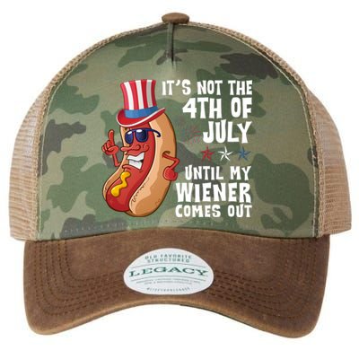 Its Not 4th Of July Funny Hotdog Summer Holiday Legacy Tie Dye Trucker Hat