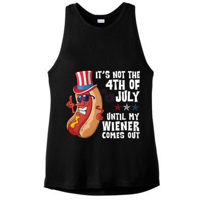 Its Not 4th Of July Funny Hotdog Summer Holiday Ladies PosiCharge Tri-Blend Wicking Tank